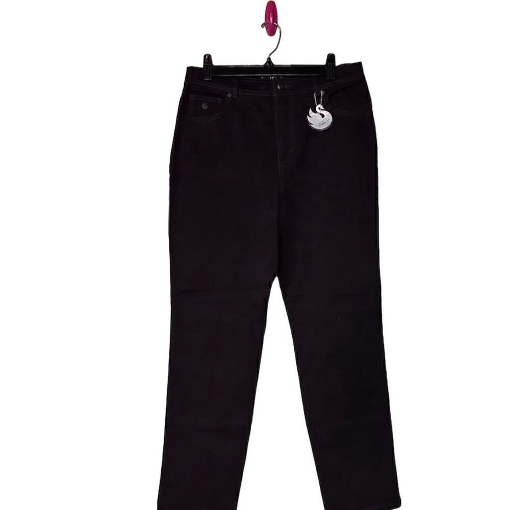 Gloria Vanderbilt Women's Dark Brown Straight Denim Jeans Size 12